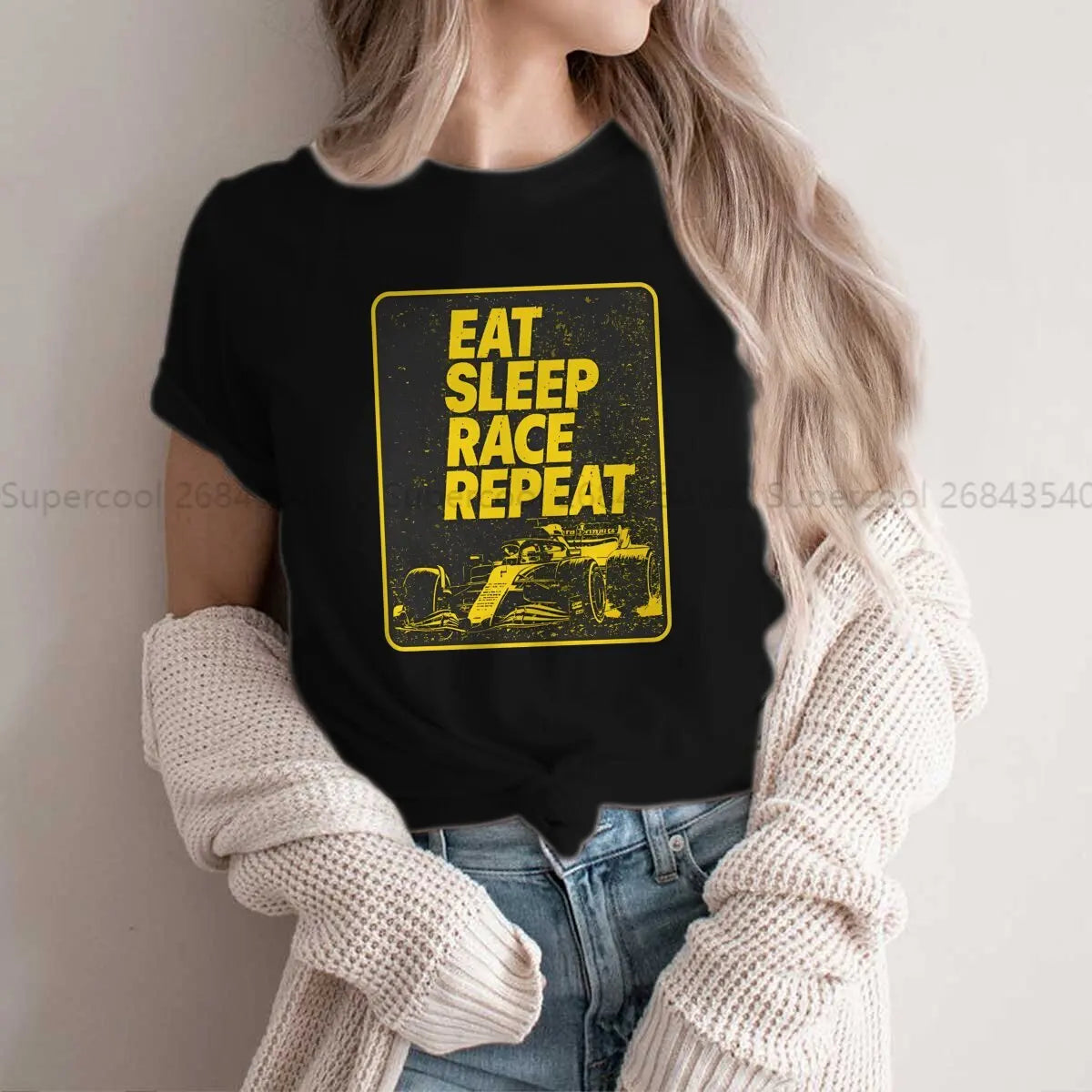 Eat Sleep Race Repeat – Women Racing Collection T-Shirt