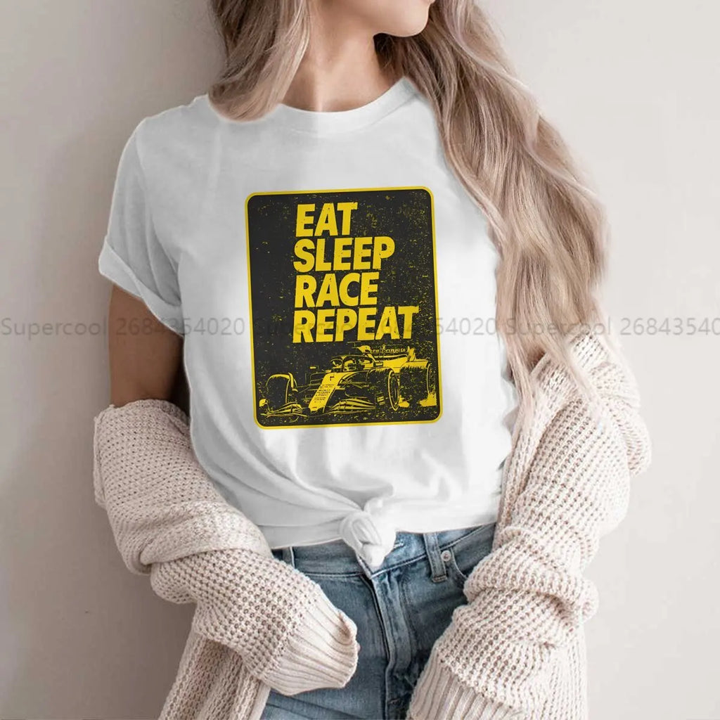 Eat Sleep Race Repeat – Women Racing Collection T-Shirt
