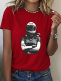 T-SHIRT FEMME MOTARDE
