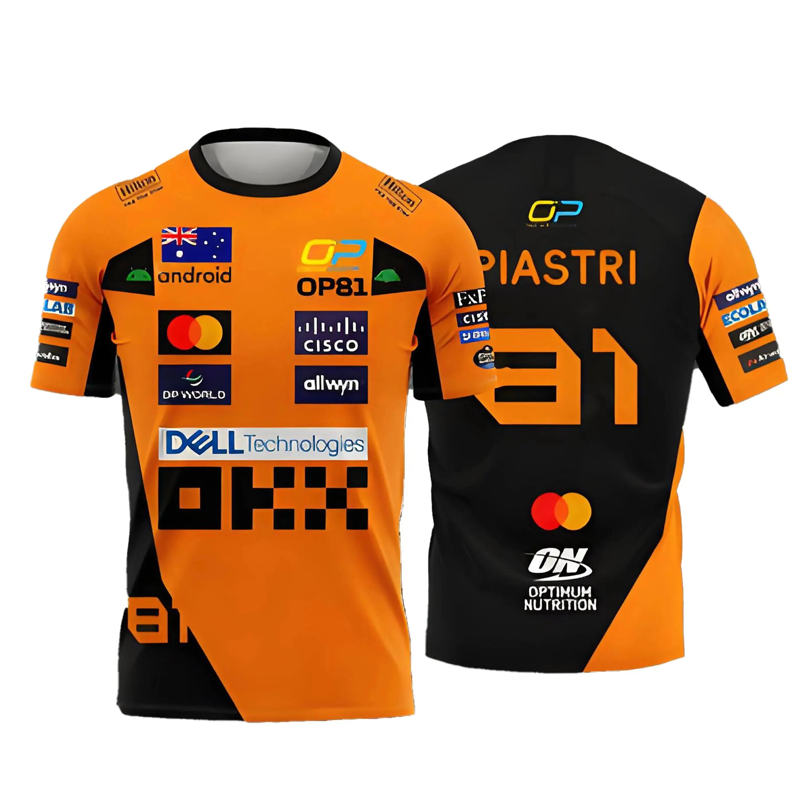 T-Shirt McLaren F1 Lando Norris #4 / Oscar Piastri #81 | Papaya Racing Edition