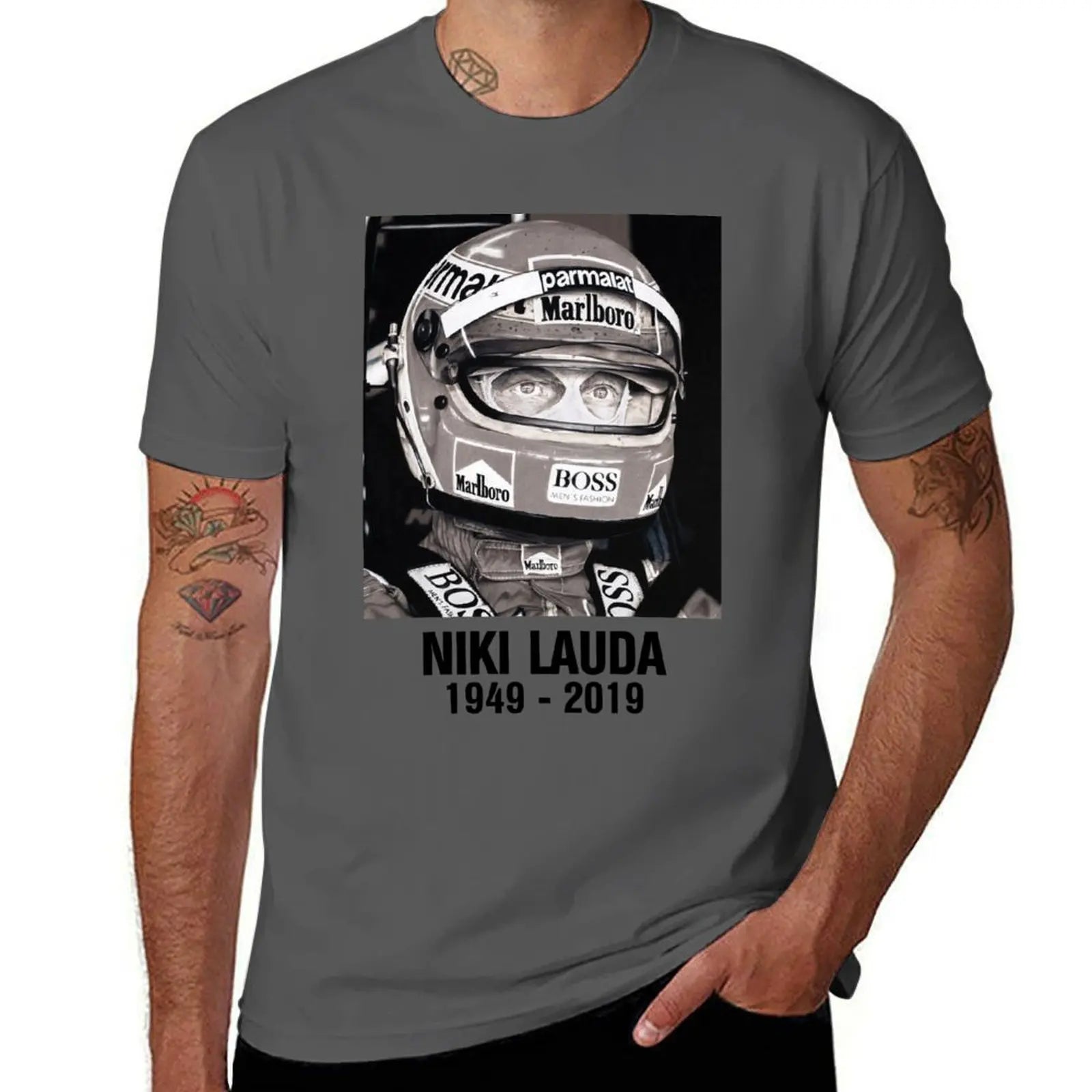 T-Shirt Niki Lauda Vintage – Hommage an eine Formel-1-Motorsportlegende