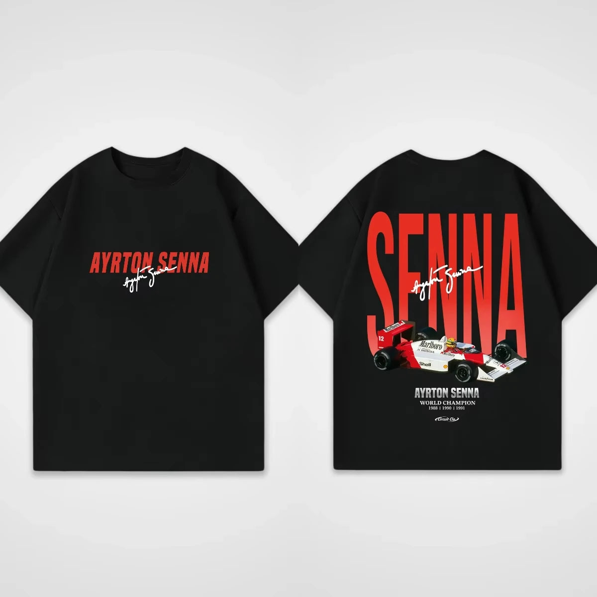 T-Shirt Ayrton Senna Oversize – Racing Vintage Streetwear Stil