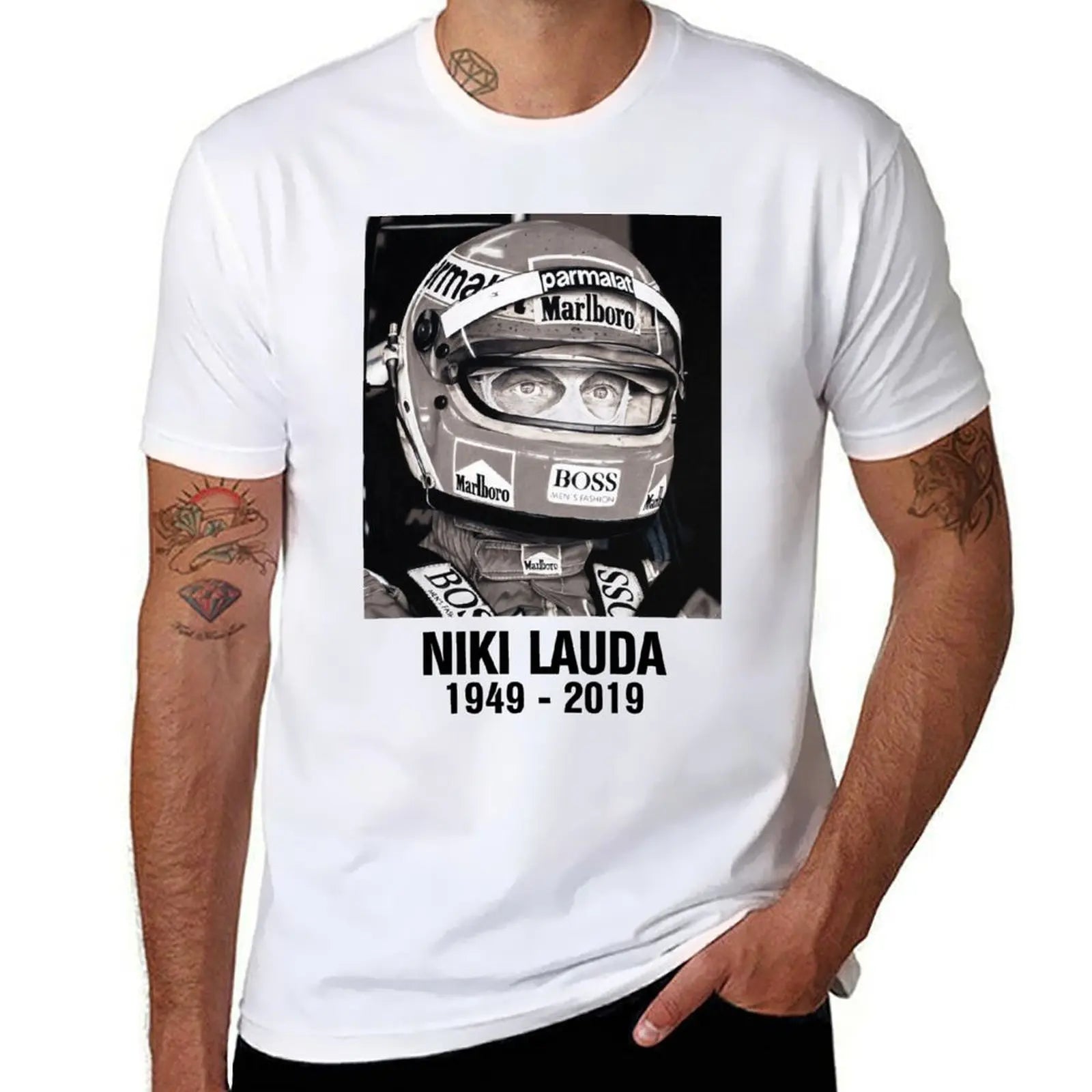 T-Shirt Niki Lauda Vintage – Hommage an eine Formel-1-Motorsportlegende