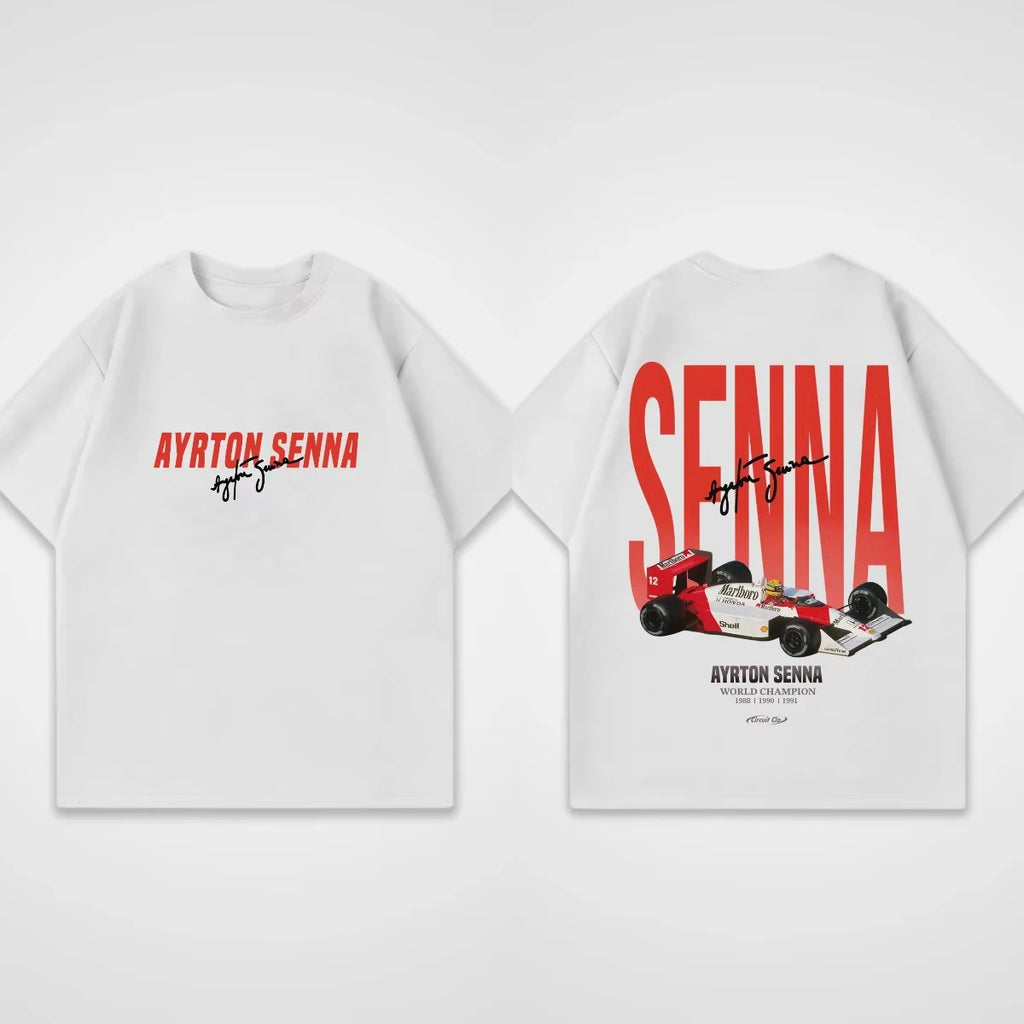 T-Shirt Ayrton Senna Oversize – Racing Vintage Streetwear Stil