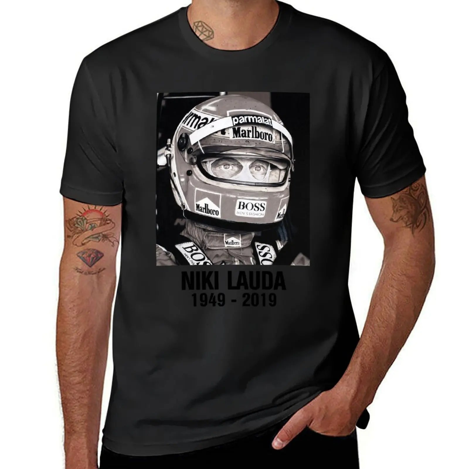 T-Shirt Niki Lauda Vintage – Hommage an eine Formel-1-Motorsportlegende